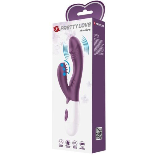 PRETTY LOVE – ANDRE VIBRADOR RABBIT & ESTIMULADOR PUNTO G MORADO - intimamenities.com