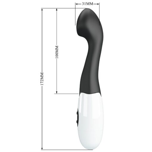PRETTY LOVE – CHARLES VIBRADOR PUNTO G 30 MODOS NEGRO - intimamenities.com