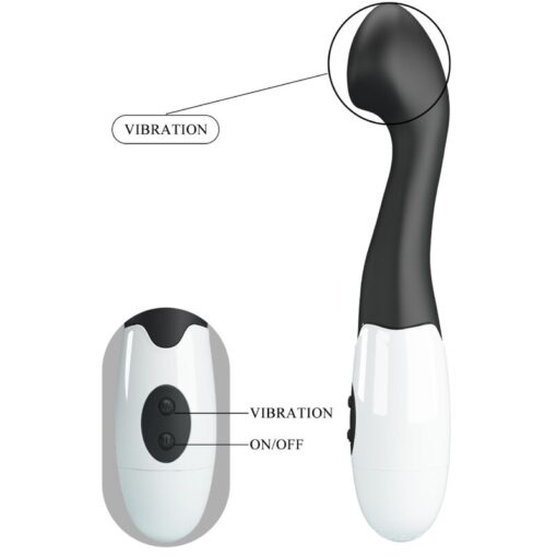 PRETTY LOVE – CHARLES VIBRADOR PUNTO G 30 MODOS NEGRO - intimamenities.com