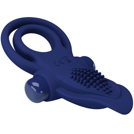 PRETTY LOVE – BRONSON DOBLE ANILLO CON VIBRACIÓN AZUL - intimamenities.com