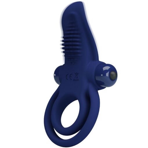 PRETTY LOVE – BRONSON DOBLE ANILLO CON VIBRACIÓN AZUL - intimamenities.com