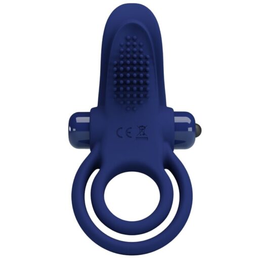 PRETTY LOVE – BRONSON DOBLE ANILLO CON VIBRACIÓN AZUL - intimamenities.com