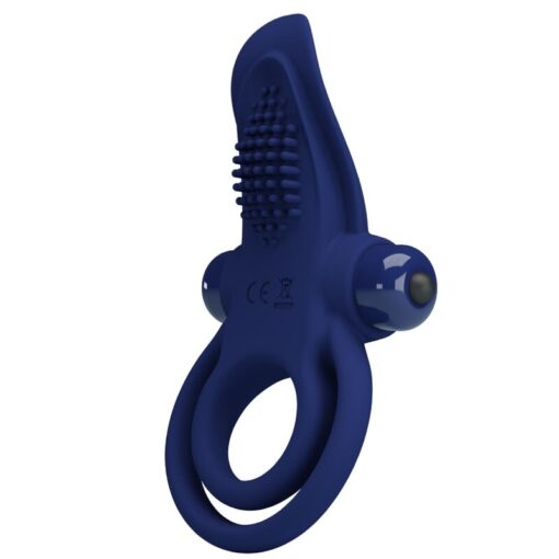PRETTY LOVE – BRONSON DOBLE ANILLO CON VIBRACIÓN AZUL - intimamenities.com