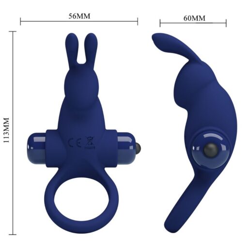 PRETTY LOVE – JIRO ANILLO RABBIT CON VIBRACIÓN AZUL - intimamenities.com