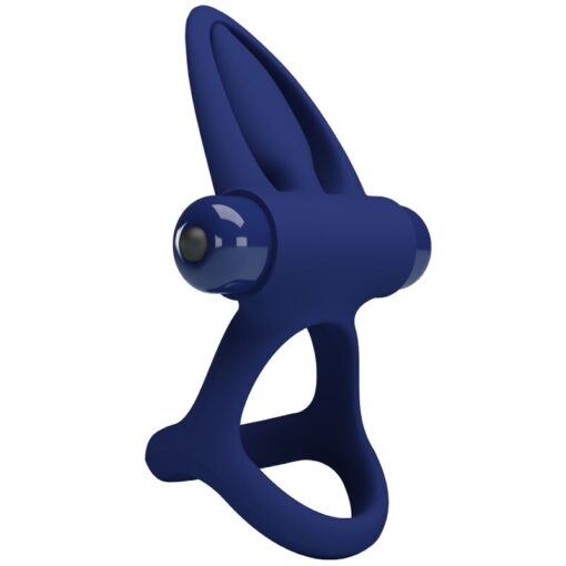 PRETTY LOVE – MAT DOBLE ANILLO CON VIBRACIÓN & ESTIMULADOR AZUL - intimamenities.com