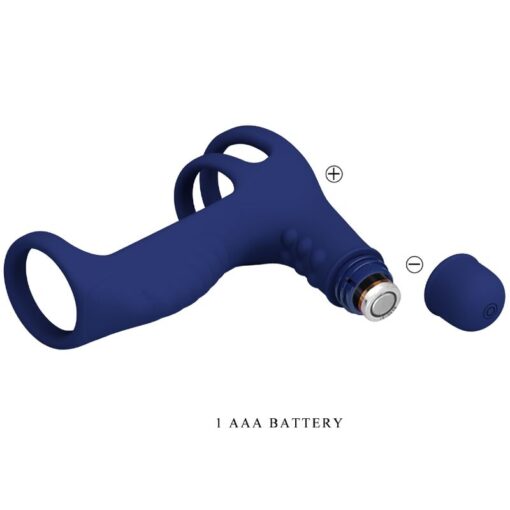 PRETTY LOVE – ELISH ANILLO VIBRADOR CON EXTENSIÓN AZUL - intimamenities.com