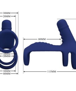 PRETTY LOVE – ELISH ANILLO VIBRADOR CON EXTENSIÓN AZUL - intimamenities.com
