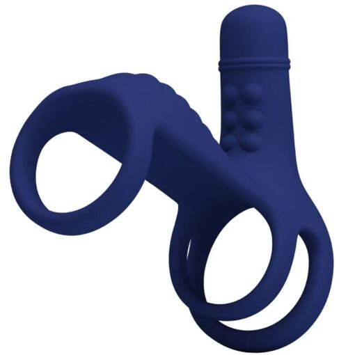 PRETTY LOVE – ELISH ANILLO VIBRADOR CON EXTENSIÓN AZUL - intimamenities.com