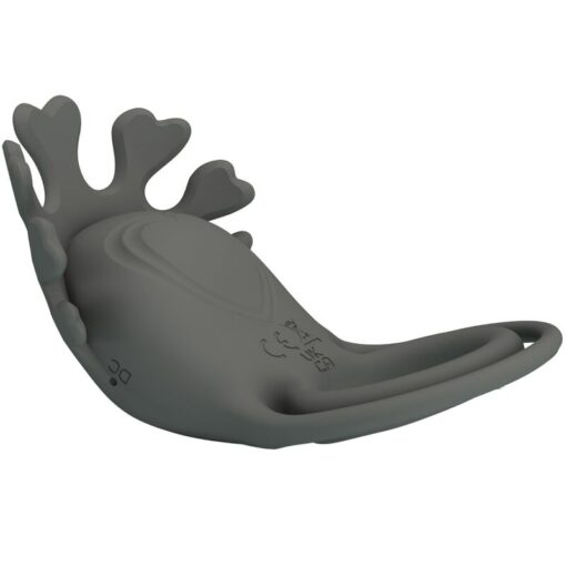 PRETTY LOVE – RUBEN DOBLE ANILLO VIBRADOR CON ESTIMULADOR GRIS - intimamenities.com