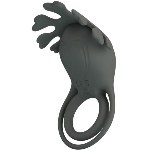 PRETTY LOVE – RUBEN DOBLE ANILLO VIBRADOR CON ESTIMULADOR GRIS - intimamenities.com