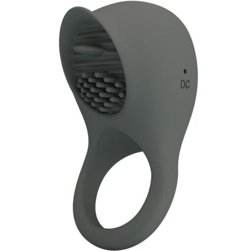 PRETTY LOVE – NIMBUS ANILLO VIBRADOR CON LENGUA GRIS - intimamenities.com