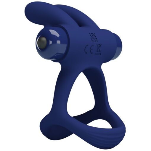 PRETTY LOVE – FRANCISCO DOBLE ANILLO VIBRADOR RABBIT AZUL - intimamenities.com