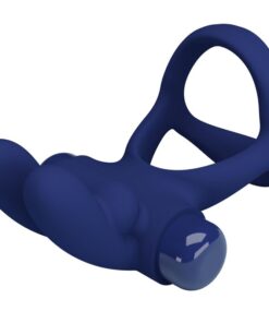 PRETTY LOVE – FRANCISCO DOBLE ANILLO VIBRADOR RABBIT AZUL - intimamenities.com