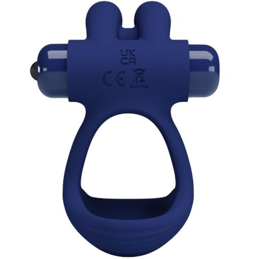 PRETTY LOVE – FRANCISCO DOBLE ANILLO VIBRADOR RABBIT AZUL - intimamenities.com
