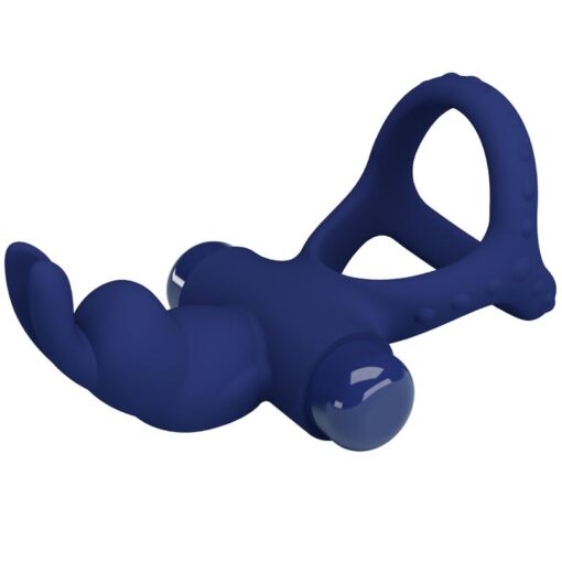 PRETTY LOVE – LUCHITO DOBLE ANILLO VIBRADOR RABBIT AZUL - intimamenities.com