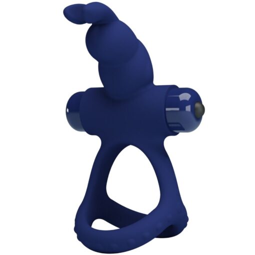 PRETTY LOVE – LUCHITO DOBLE ANILLO VIBRADOR RABBIT AZUL - intimamenities.com