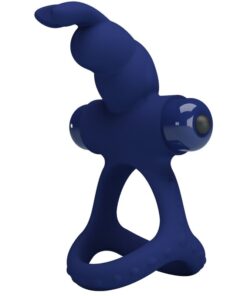 PRETTY LOVE – LUCHITO DOBLE ANILLO VIBRADOR RABBIT AZUL - intimamenities.com