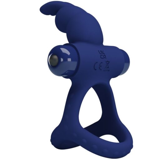 PRETTY LOVE – LUCHITO DOBLE ANILLO VIBRADOR RABBIT AZUL - intimamenities.com