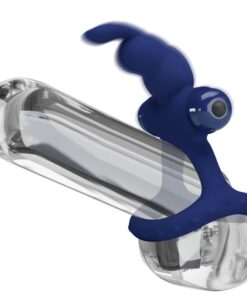 PRETTY LOVE – LUCHITO DOBLE ANILLO VIBRADOR RABBIT AZUL - intimamenities.com