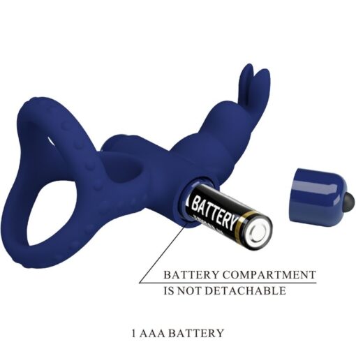 PRETTY LOVE – LUCHITO DOBLE ANILLO VIBRADOR RABBIT AZUL - intimamenities.com