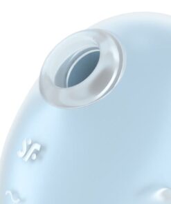 SATISFYER – CUTIE GHOST VIBRADOR LAY-ON AZUL CLARO - intimamenities.com