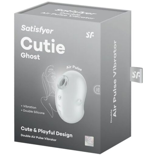 SATISFYER – CUTIE GHOST VIBRADOR LAY-ON BLANCO - intimamenities.com