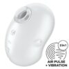 SATISFYER – CUTIE GHOST VIBRADOR LAY-ON BLANCO - intimamenities.com