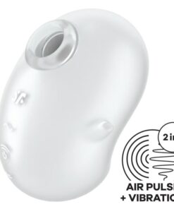 SATISFYER – CUTIE GHOST VIBRADOR LAY-ON BLANCO - intimamenities.com