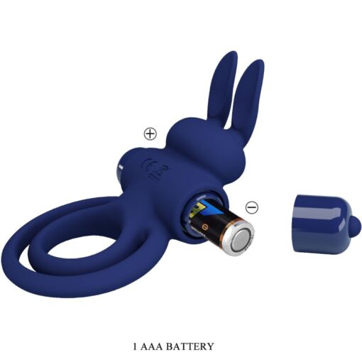 PRETTY LOVE – DAREY DOBLE ANILLO VIBRADOR RABBIT AZUL - intimamenities.com