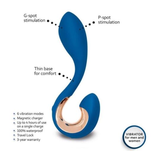 G-VIBE – GPOP 2 VIBRADOR PUNTO G Y P AZUL INDIGO - intimamenities.com