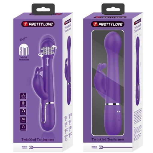 PRETTY LOVE – DEJON VIBRADOR RABBIT 3 EN 1 MULTIFUNCIÓN MORADO - intimamenities.com