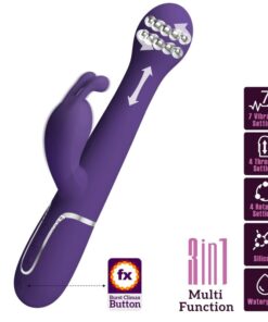 PRETTY LOVE – DEJON VIBRADOR RABBIT 3 EN 1 MULTIFUNCIÓN MORADO - intimamenities.com
