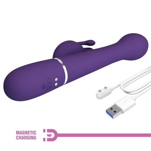 PRETTY LOVE – DEJON VIBRADOR RABBIT 3 EN 1 MULTIFUNCIÓN MORADO - intimamenities.com