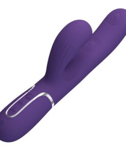 PRETTY LOVE – PERLITA VIBRADOR PUNTO G 3 EN 1 MULTIFUNCIÓN MORADO - intimamenities.com