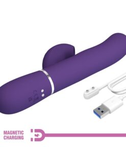 PRETTY LOVE – PERLITA VIBRADOR PUNTO G 3 EN 1 MULTIFUNCIÓN MORADO - intimamenities.com