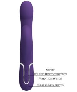 PRETTY LOVE – ZALIN VIBRADOR RABBIT PERLAS 4 EN 1 MORADO - intimamenities.com