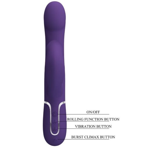 PRETTY LOVE – ZALIN VIBRADOR RABBIT PERLAS 4 EN 1 MORADO - intimamenities.com