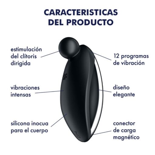 SATISFYER – SPOT ON 2 VIBRADOR LAY-ON NEGRO - intimamenities.com