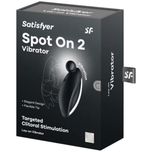 SATISFYER – SPOT ON 2 VIBRADOR LAY-ON NEGRO - intimamenities.com