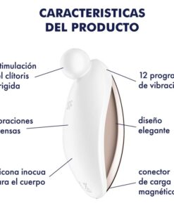 SATISFYER – SPOT ON 2 VIBRADOR LAY-ON BLANCO - intimamenities.com