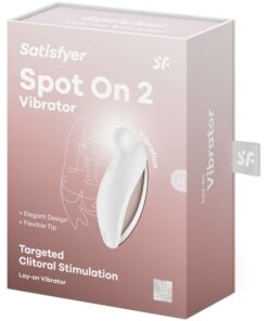 SATISFYER – SPOT ON 2 VIBRADOR LAY-ON BLANCO - intimamenities.com