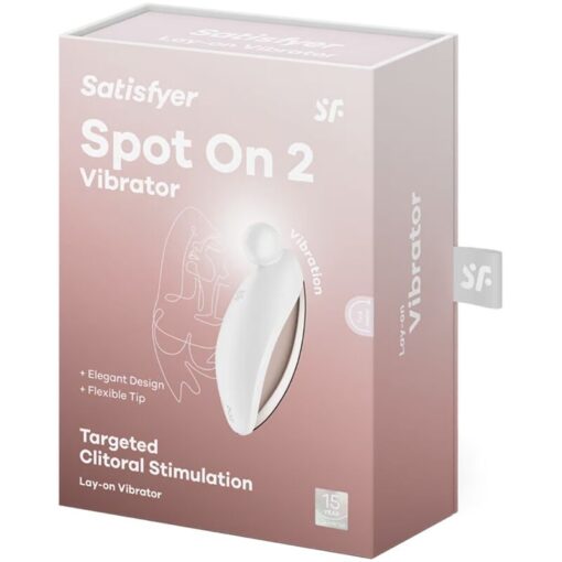 SATISFYER – SPOT ON 2 VIBRADOR LAY-ON BLANCO - intimamenities.com