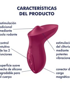 SATISFYER – EXCITERRR VIBRADOR LAY-ON CLÍTORIS FUCSIA - intimamenities.com