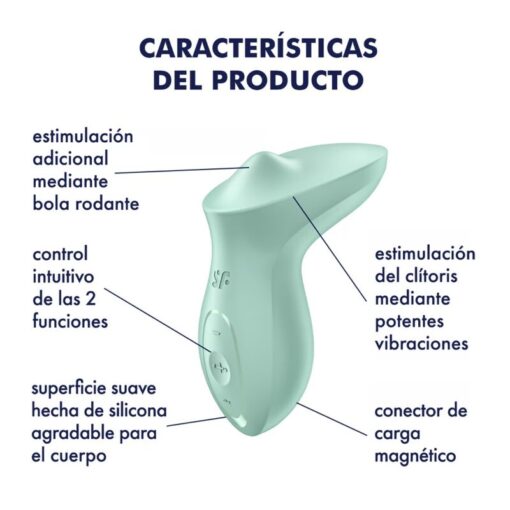 SATISFYER – EXCITERRR VIBRADOR LAY-ON CLÍTORIS MENTA - intimamenities.com