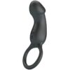PRETTY LOVE – TRAE ANILLO VIBRADOR CON ESTIMULADOR NEGRO - intimamenities.com