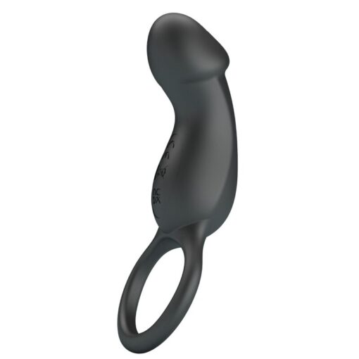 PRETTY LOVE – TRAE ANILLO VIBRADOR CON ESTIMULADOR NEGRO - intimamenities.com