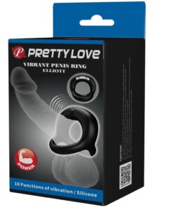 PRETTY LOVE – ELLIOTT ANILLO VIBRADOR NEGRO - intimamenities.com