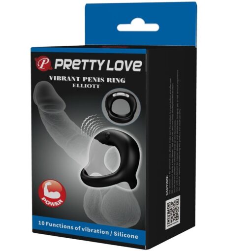 PRETTY LOVE – ELLIOTT ANILLO VIBRADOR NEGRO - intimamenities.com