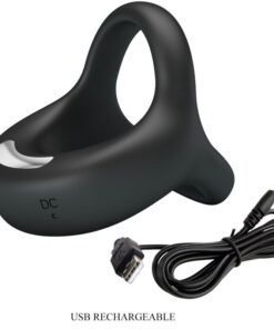 PRETTY LOVE – ELLIOTT ANILLO VIBRADOR NEGRO - intimamenities.com