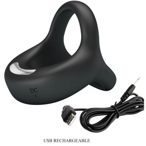 PRETTY LOVE – ELLIOTT ANILLO VIBRADOR NEGRO - intimamenities.com